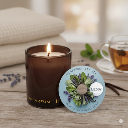 TapParfum HOME Geurkaars LE502 - Vanille, Lavendel & Munt