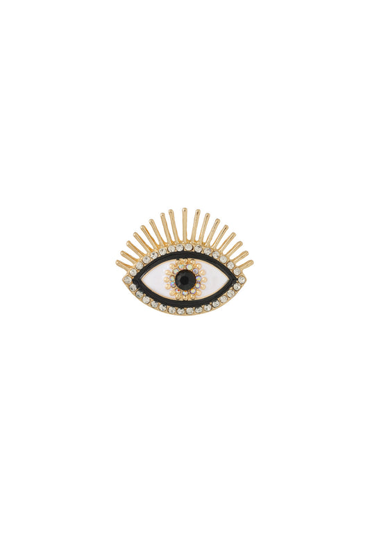 Eye broche goud kleur