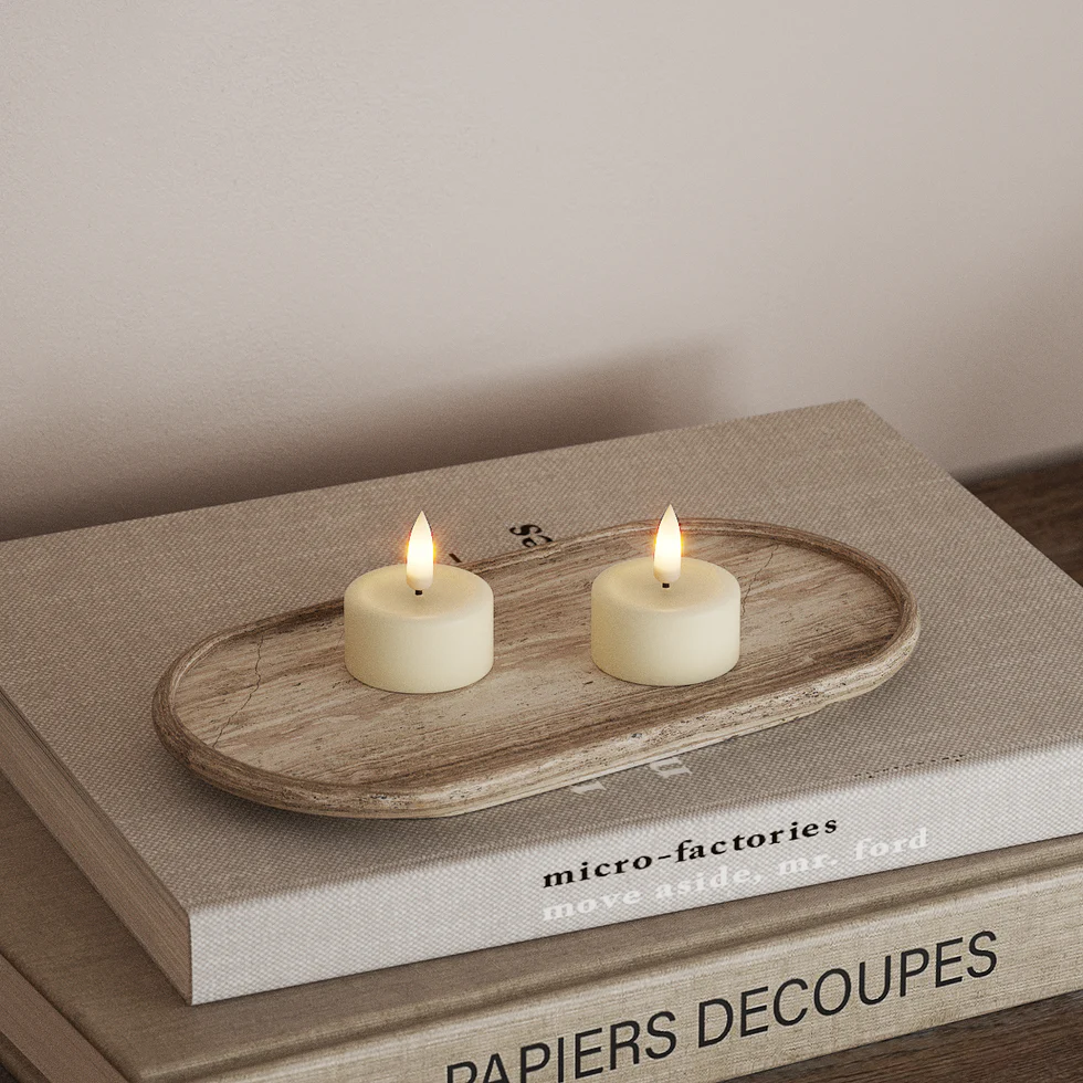 Deluxe Homeart LED Waxinelichtjes 2 pc's. Cream