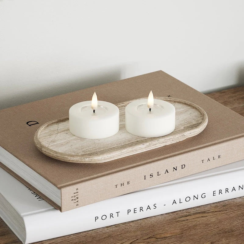 Deluxe Homeart LED Jumbo Waxinelichtjes 2 pc's. (Groot) Wit