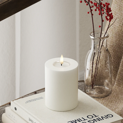 Deluxe Homeart LED Stompkaarsen Ø 7,5 x 10 cm Wit