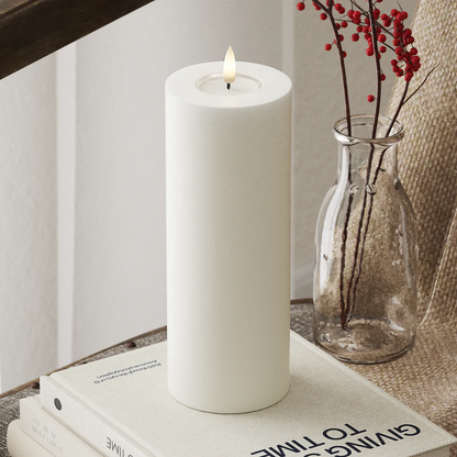 Deluxe Homeart LED Stompkaarsen Ø 7,5 x 20 cm Wit