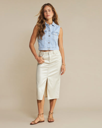 Red button gilet Joekie CRP light bleach - Light bleach