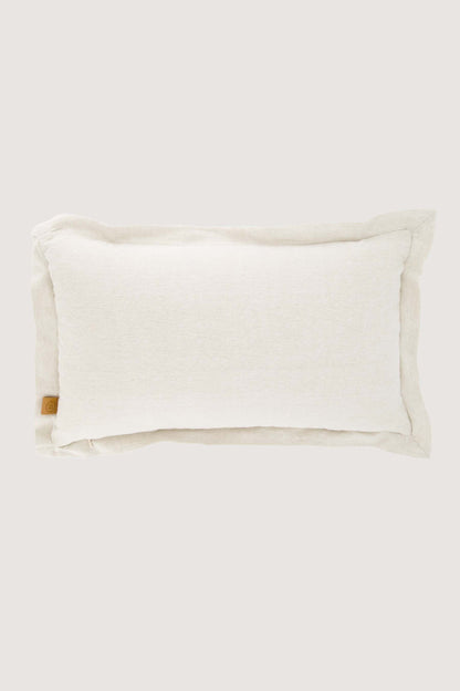 Zusss kussen bloem kralen - Zand / wit