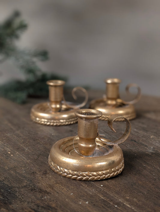 Gouden kandelaar met oor - 9x6.5