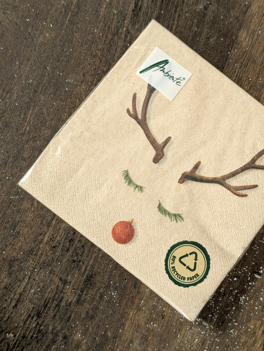 Servetten 20 stuks 33x33 - Christmas reindeer