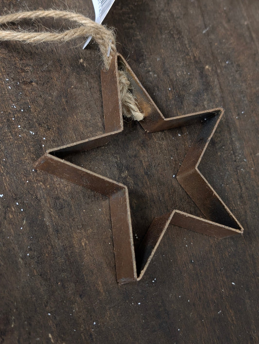 Stervorm kersthanger 10cm - Goud