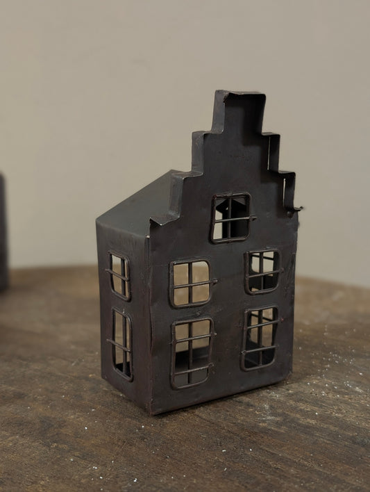 Trap Hollands huisje +/- 15cm - bruin/zwart