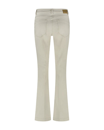 Red button Babette patchpockets denim stripe - Sand