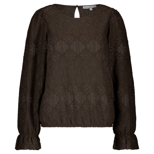 Red Button Top Ajour - Brown