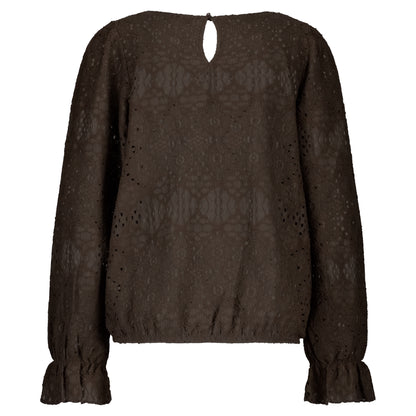 Red Button Top Ajour - Brown