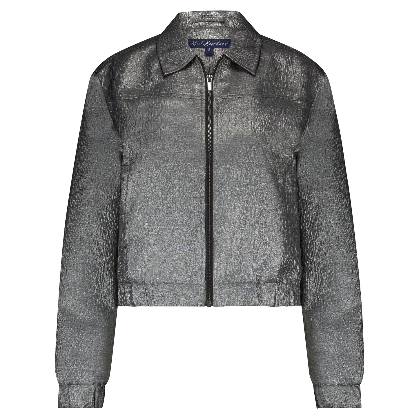 Red Button Bomber Metallic - Grey