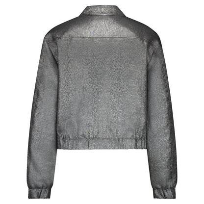 Red Button Bomber Metallic - Grey