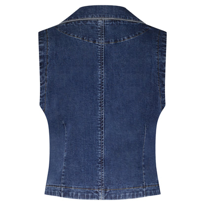Red Button Waistcoat Dark Stone used Dark stone used