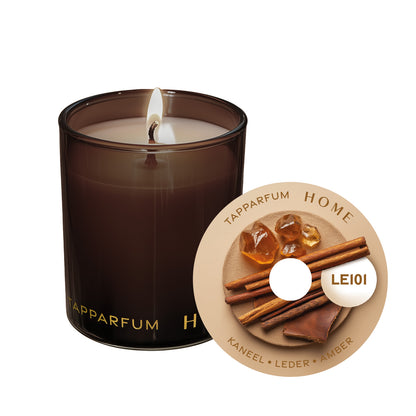 TapParfum HOME Geurkaars LE101 - Kaneel, Leder & Amber