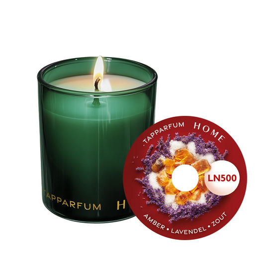 TapParfum HOME Geurkaars LN500 - Amber, Lavendel & Zout
