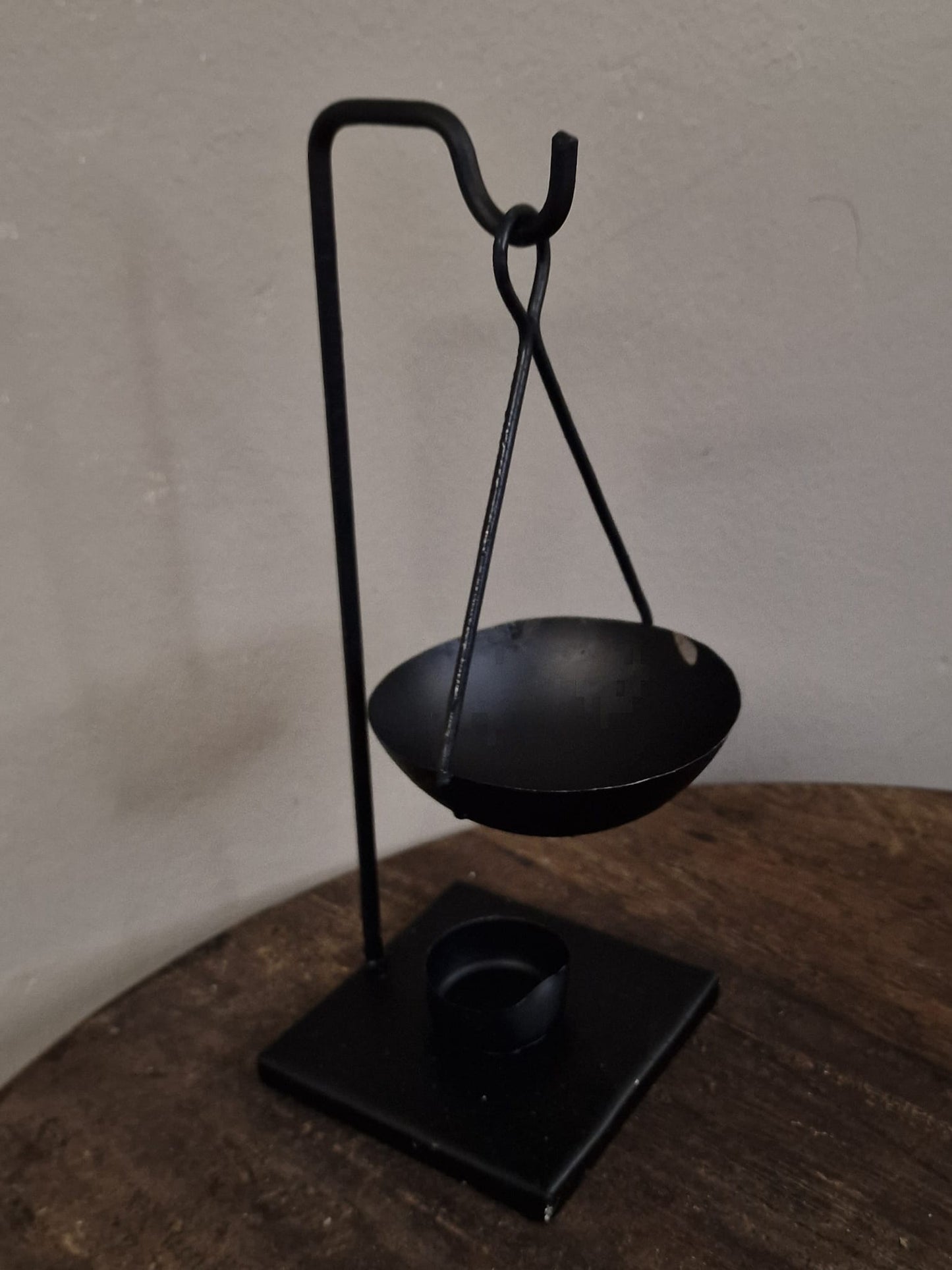 Zwarte brander voor olie/amberblokjes - 27x10