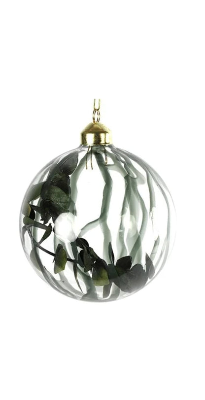 Kerstbal m/eucalyptus ro Minoa S groen - Ø8CM