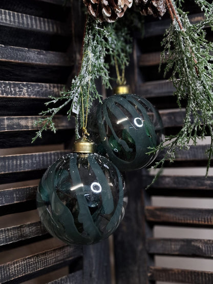 Kerstbal m/eucalyptus ro Minoa S groen - Ø8CM