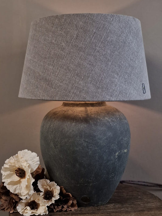 Brynxz lamp Classic Majestic Vintage Grey L D.35 H.35 + lampenkap Stone 40x50x27