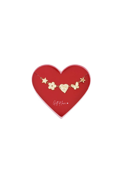 Gift of love Stainless steel Butterfly love - Goud kleur