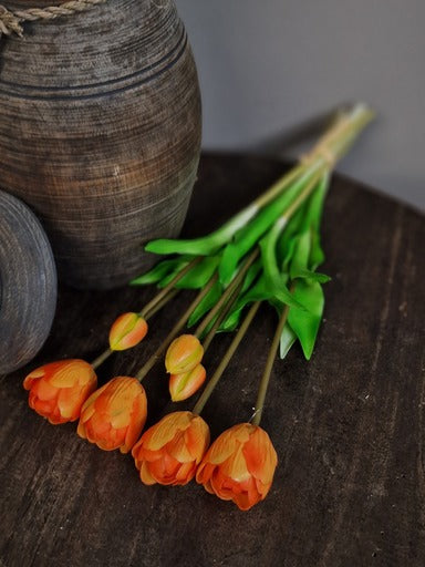 Real touch tulpen 45cm - Oranje
