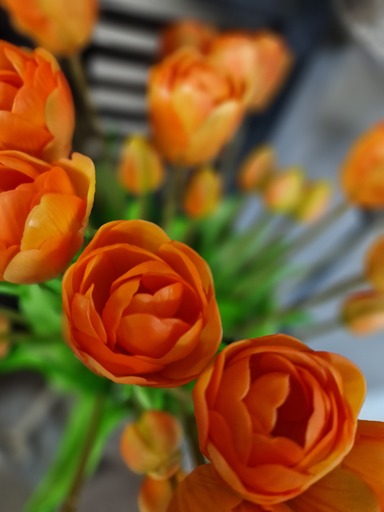 Real touch tulpen 45cm - Oranje