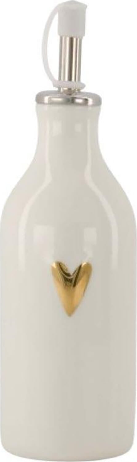 Zusss Olie/ azijn fles hartje wit