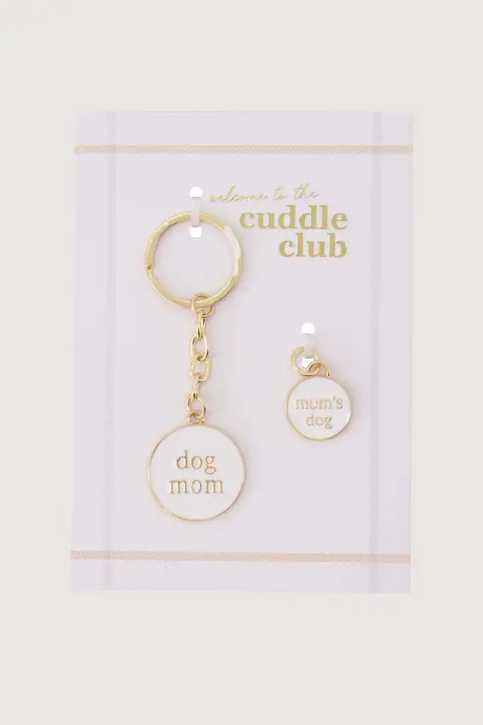 Zusss ansichtkaart sleutelhanger/penning dog  mom