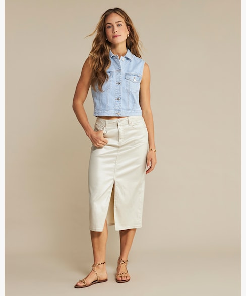 Sibelle skirt sparkle Red Button - Pearl