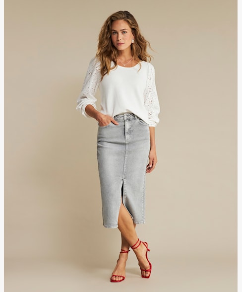 Sibelle skirt sparkle Red Button - Grey