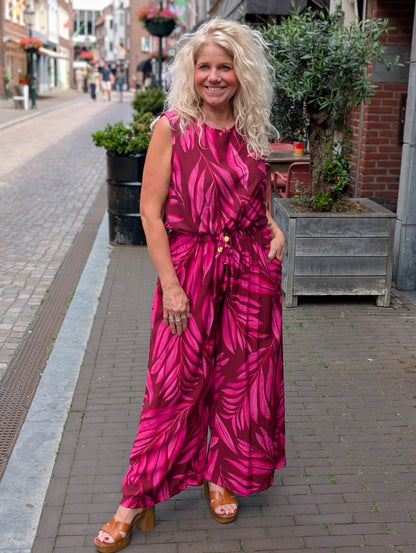Thanny print top - Roze print