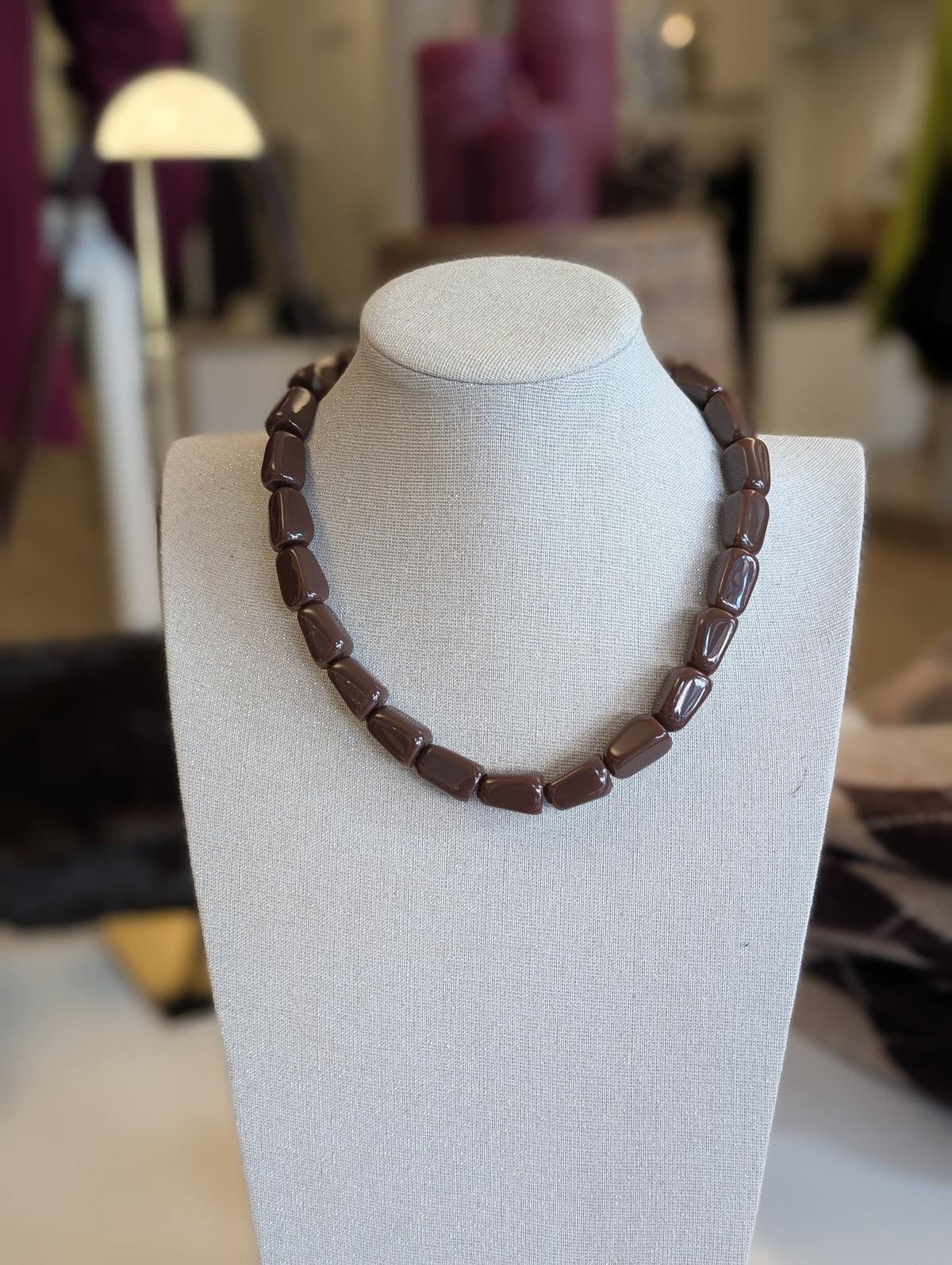 Buily kralen ketting - Bruin