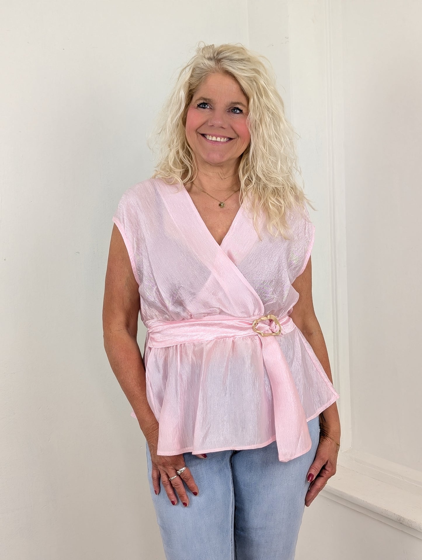 Champagne Wrap Top - Roze