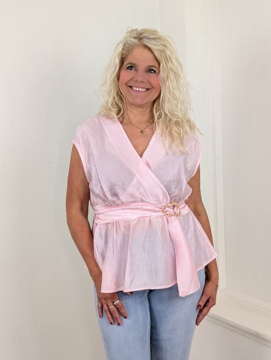 Champagne Wrap Top - Roze
