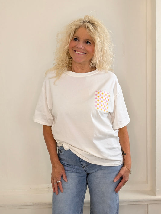 Shirt sunnie flower - Wit mix