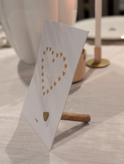 Zusss kaarten standaard magneet goud hartje