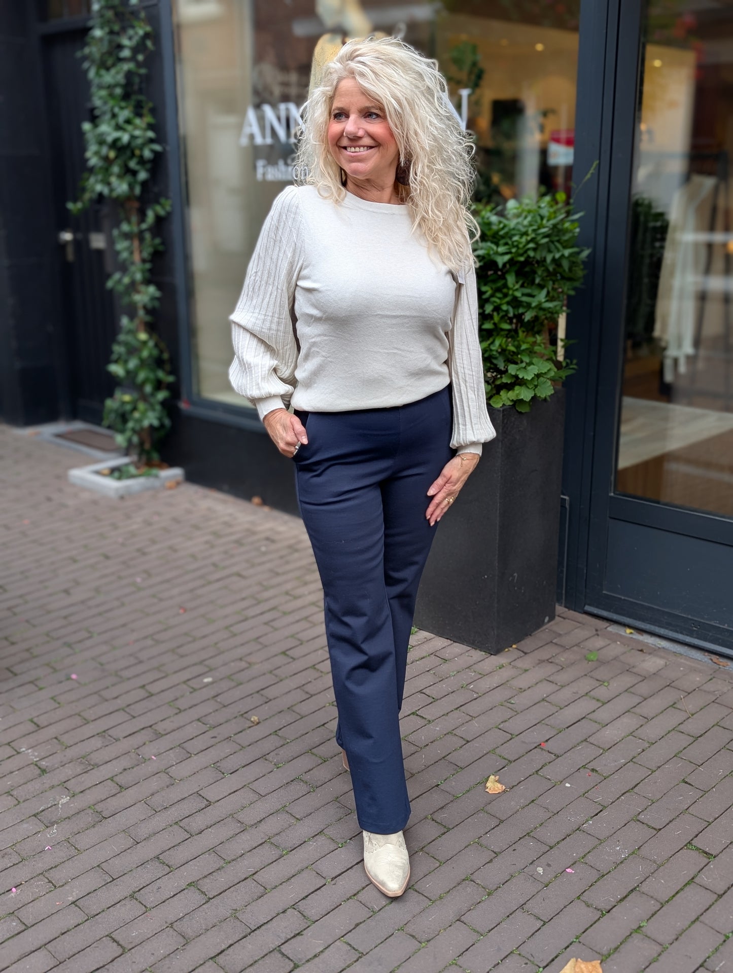 Fanny flared legging - Donker blauw