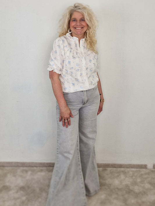 JEWELLY Super flared jeans Kate - Grey
