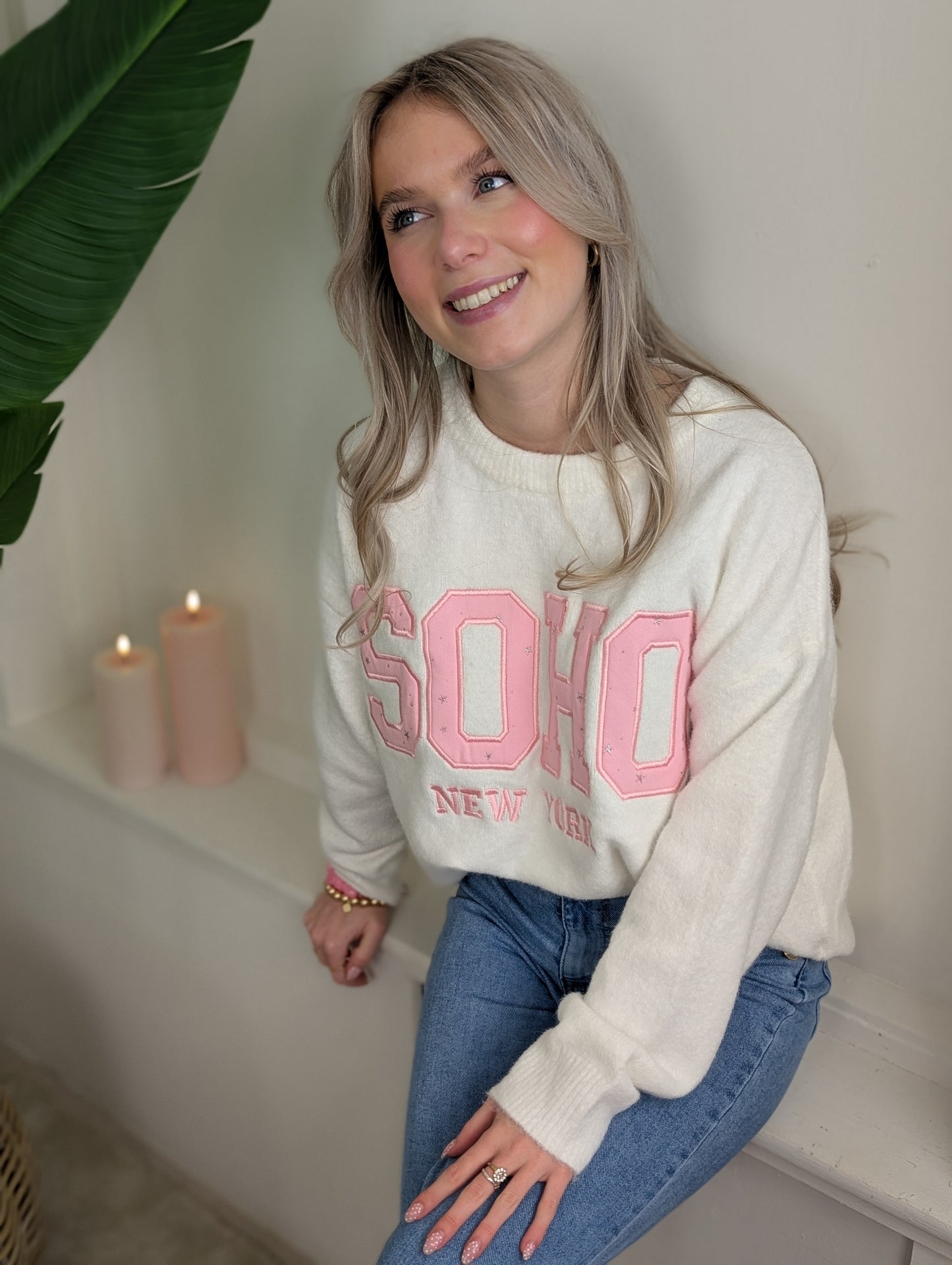 Soho New York trui Star - Wit