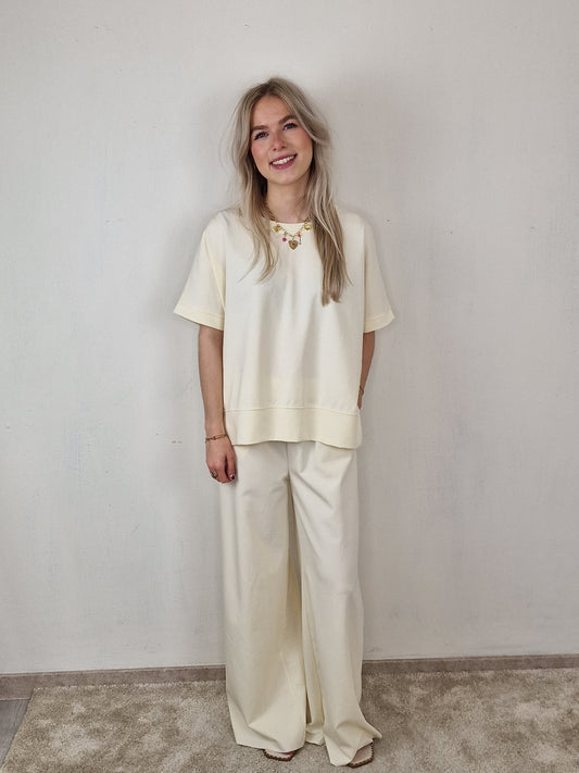 Charel huispak shirt met broek - Ecru