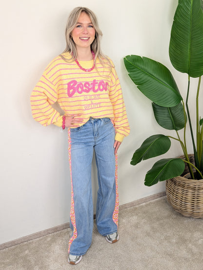 Retro crochet jeans - Jeans blauw