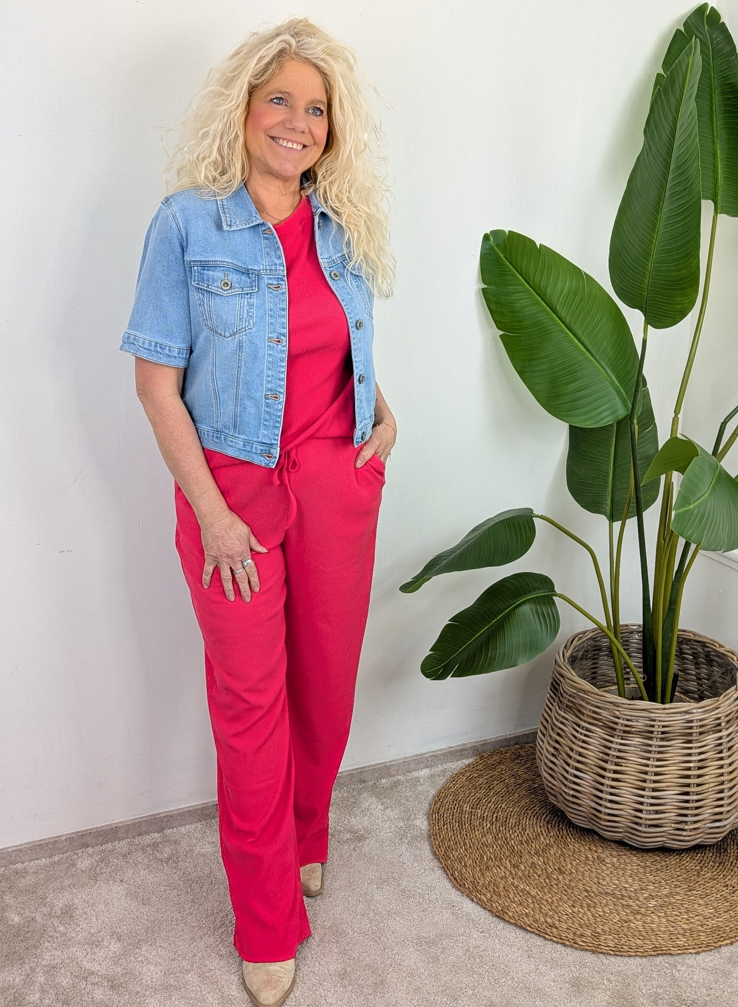 Zusss Crincle broek wij model - Raspberry