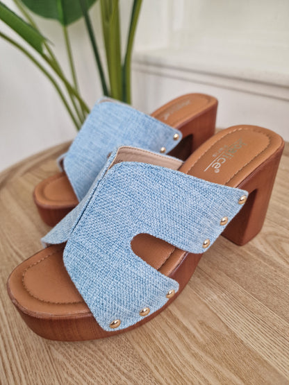 Floor klomp - Jeans blauw