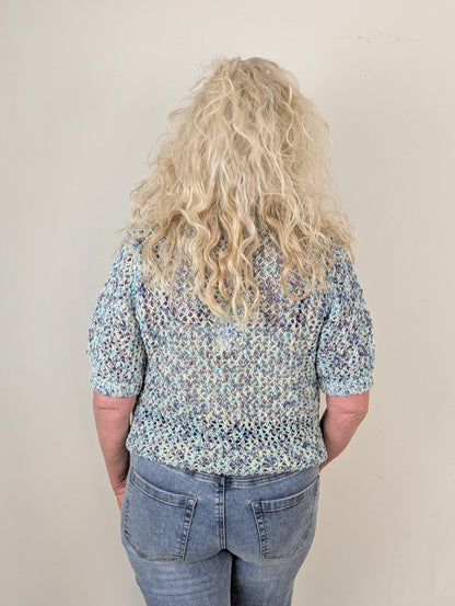 Jolene melange trui - Multi faded blue