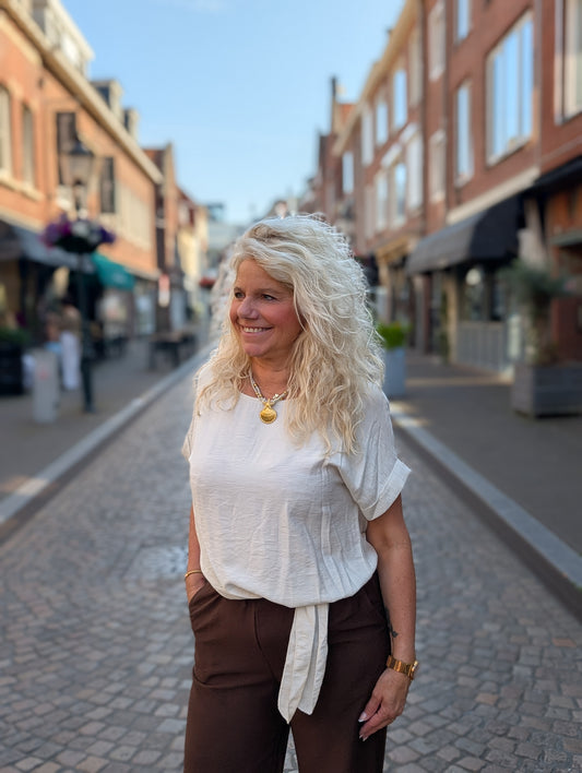 Candy strik top - Creme