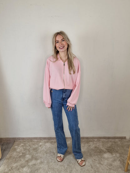 Jersey vest Nienke - Roze