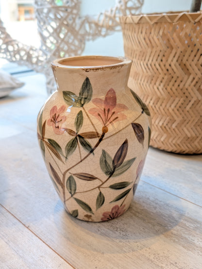 Buikvaas met ronde schouder 20 cm - Creme / groen / bruin / lila