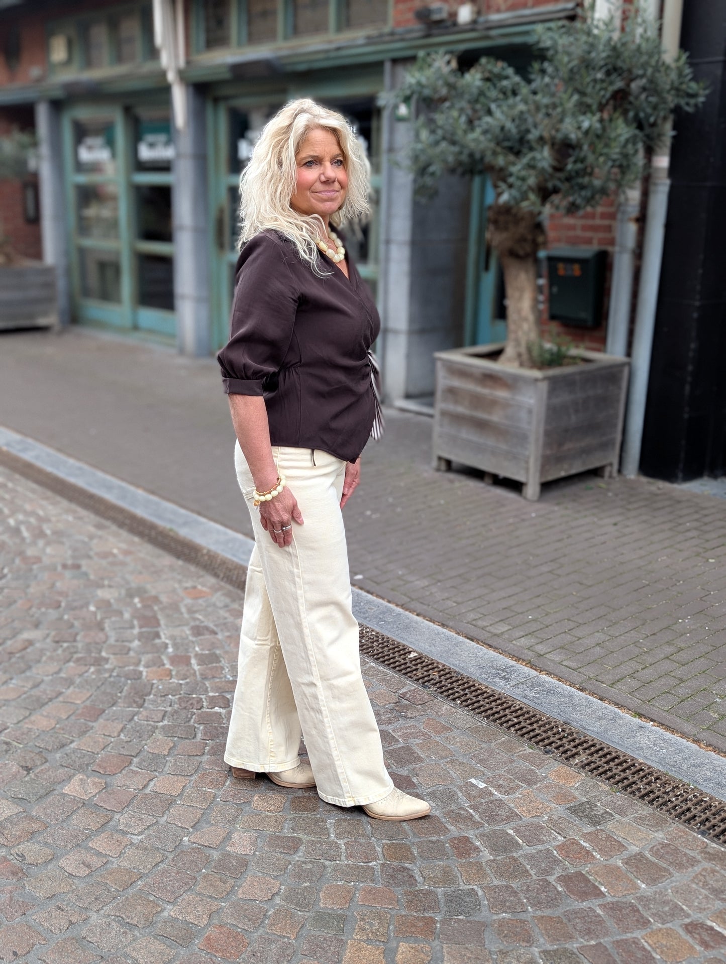 Laulia jeans - Boter geel