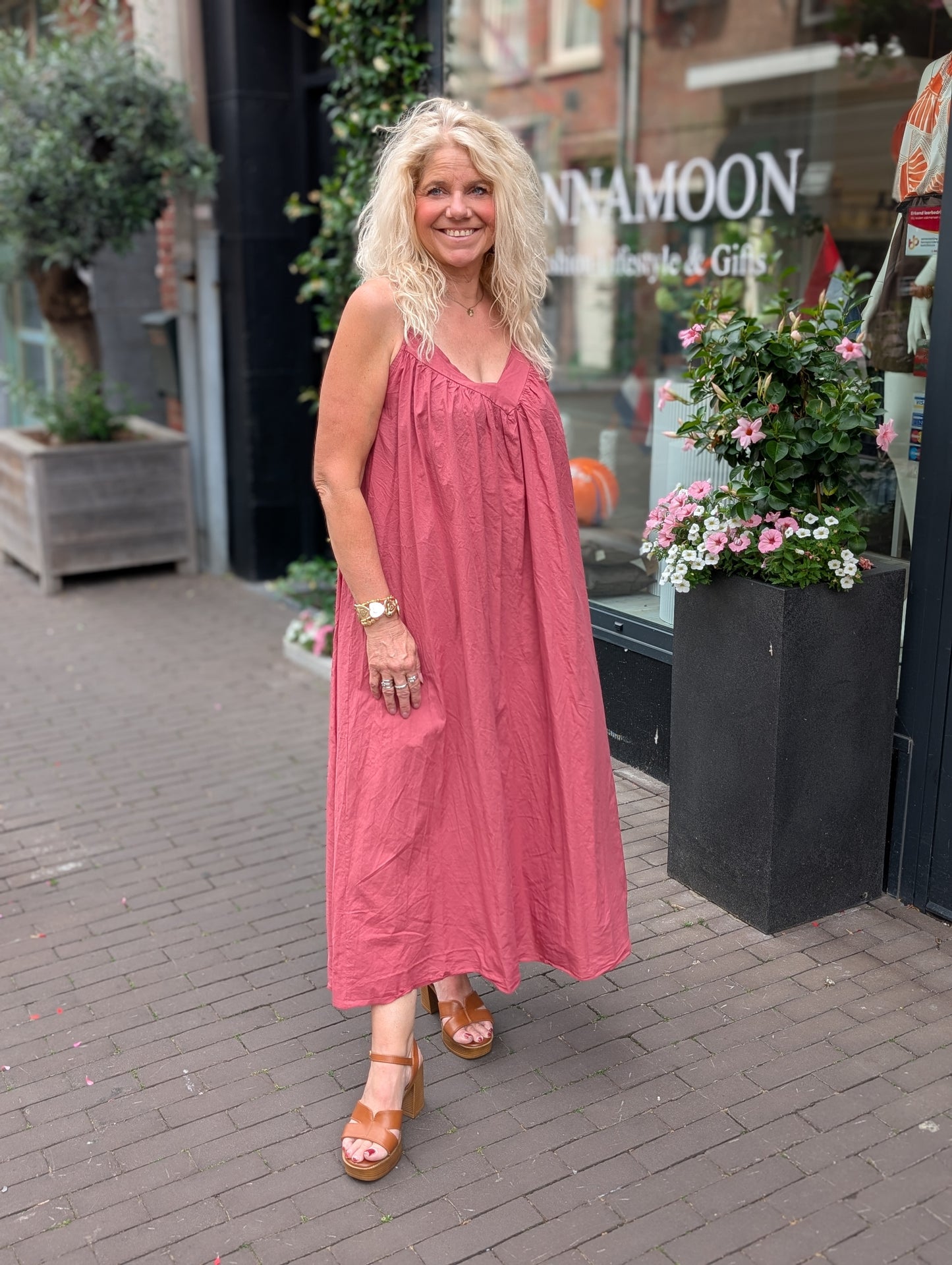 Katoenen jurk Isabel - Blush